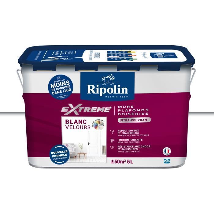 RIPOLIN Extreme Paint for Walls and Ceilings - Velvet White - 5 L