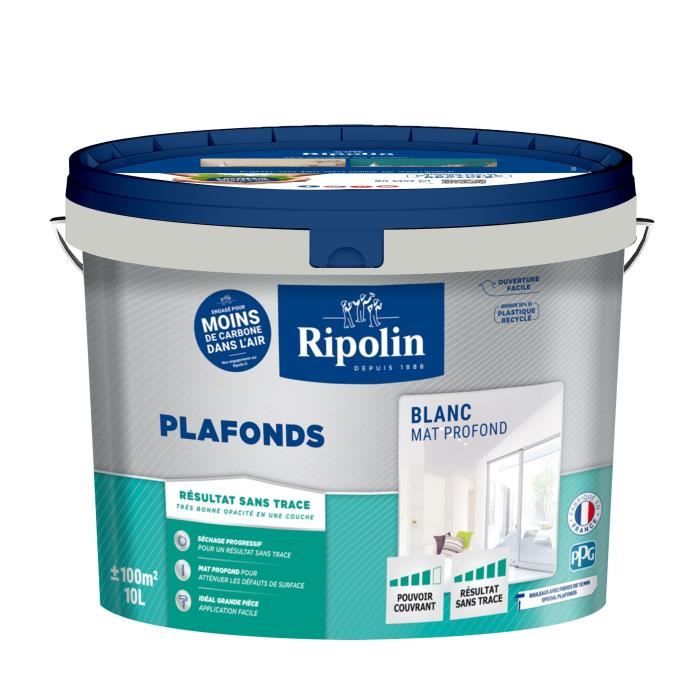 RIPOLIN Ceiling Paint - Matte White - 10 L