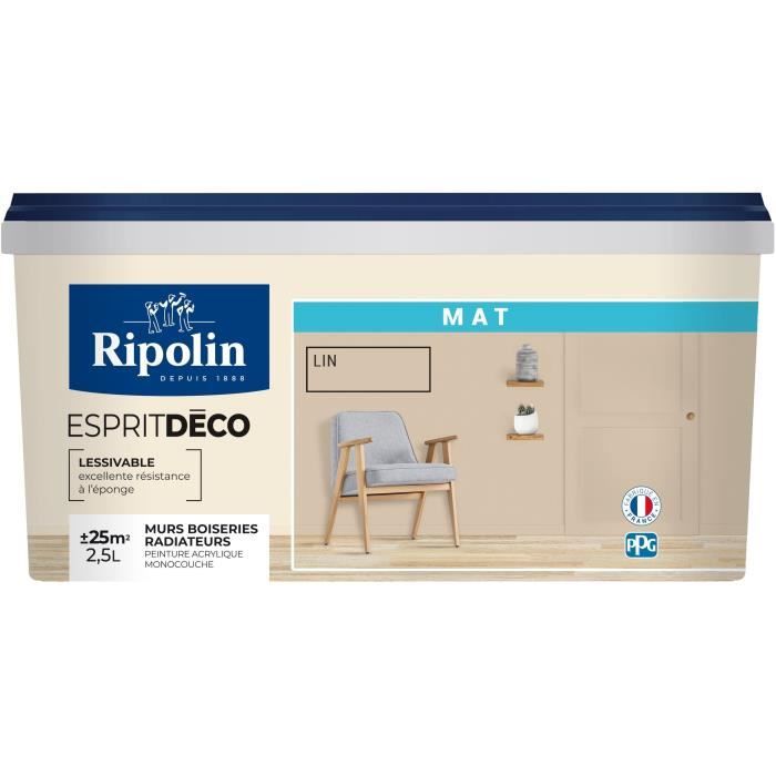 RIPOLIN Wall Paint - Matt Linen - 2.5 L