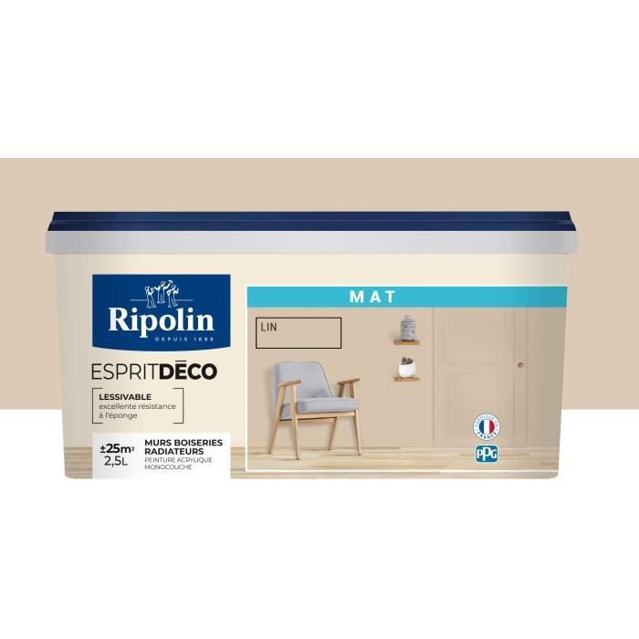 RIPOLIN Wall Paint - Matt Linen - 2.5 L
