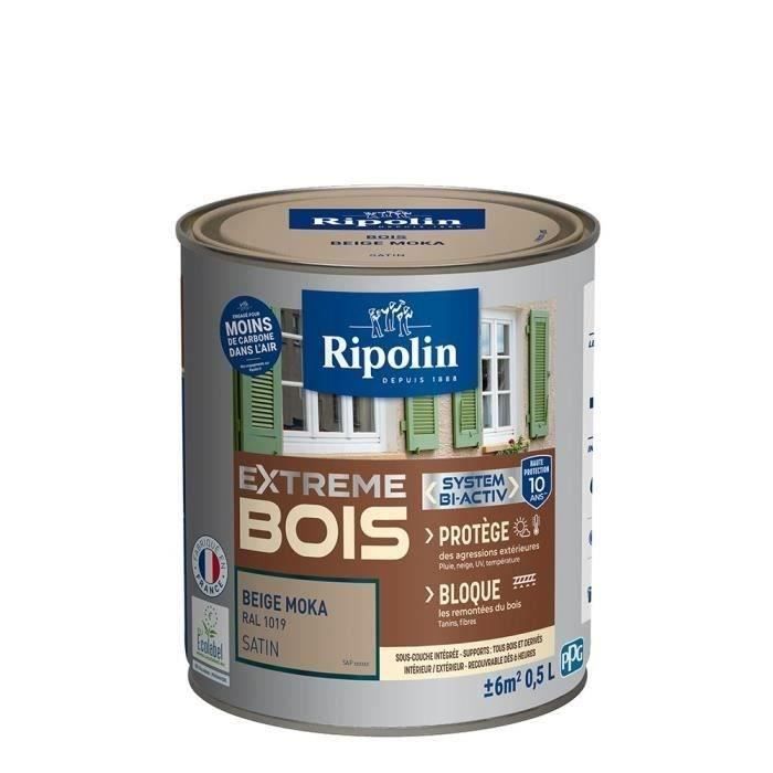RIPOLIN High Protection Satin Wood Paint - Mocha Beige - 10 Years - Interior/Exterior