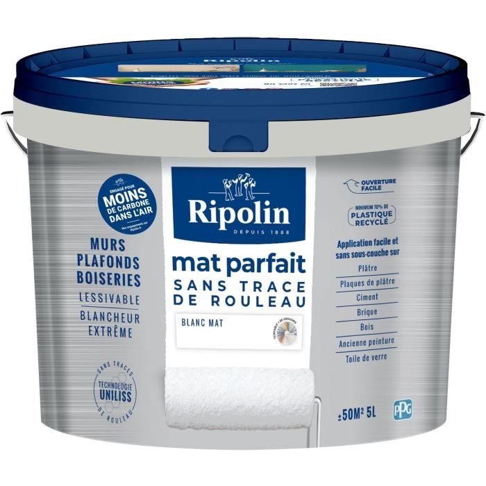 Perfect wall & ceiling paint - RIPOLIN - 441725 - White - Matt - 5 L