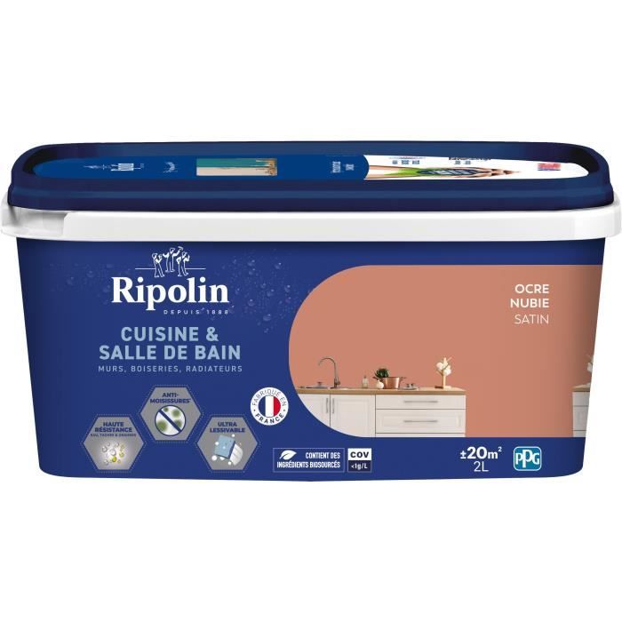 RIPOLIN Paint for Walls, Woodwork, Ceilings, Radiators - Nubian Ochre - 2 L