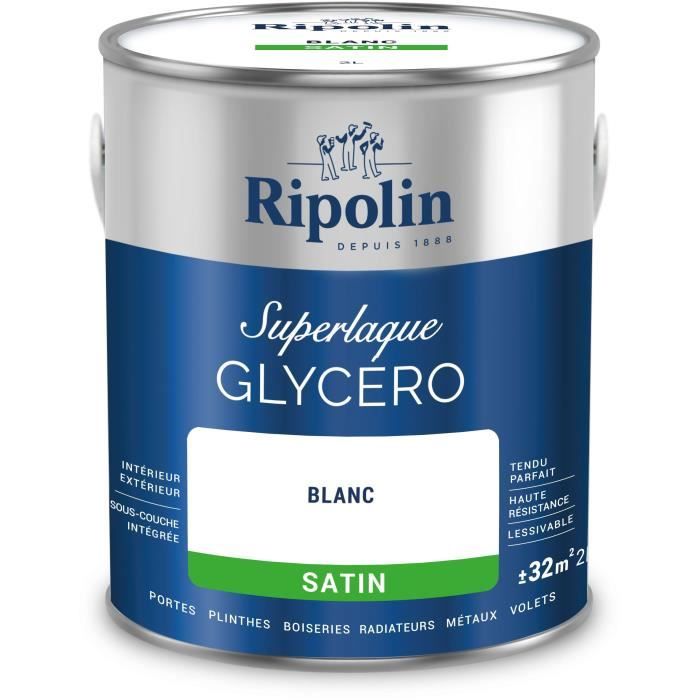 RIPOLIN Glycero Lacquer - White - Satin - 2 L