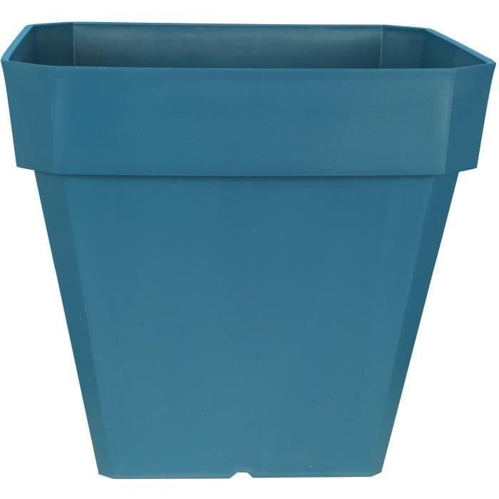 RIVIERA SOLEILLA Square Flower Box - Plastic - 49 x 49 x H 45 cm - Blue 49x49x45