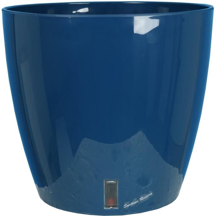 RIVIERA Round Flower Pot - Plastic - D30 x H27.5 cm - Blue