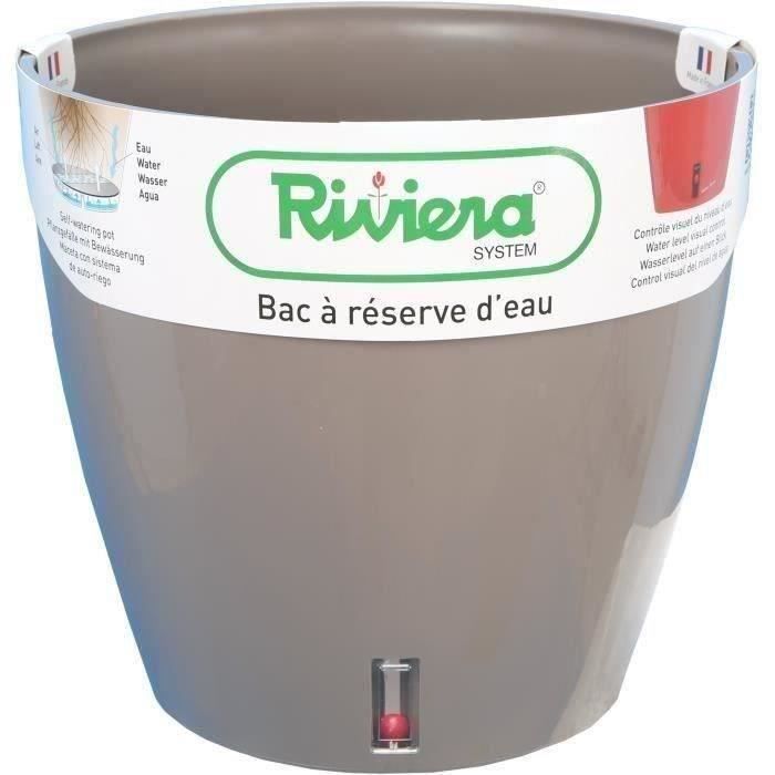 RIVIERA Water Reserve Tray Round Ø 36 x H 33 cm Taupe