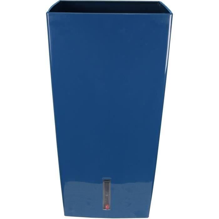 RIVIERA EVA NEW HIGH Square Flower Box - Plastic - H52 x 28 x 28 cm - Blue