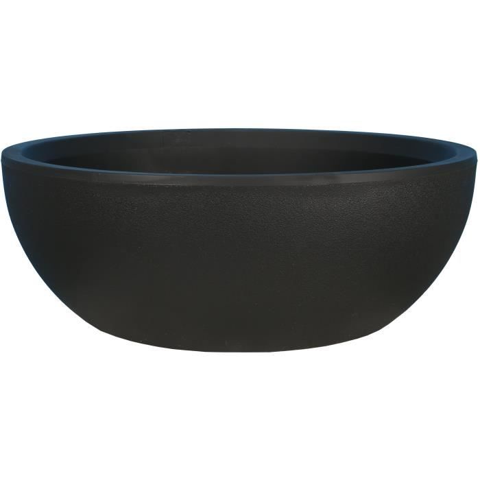 RIVIERA Flower Pot Bowl - Granite - D40 H15 cm - Black