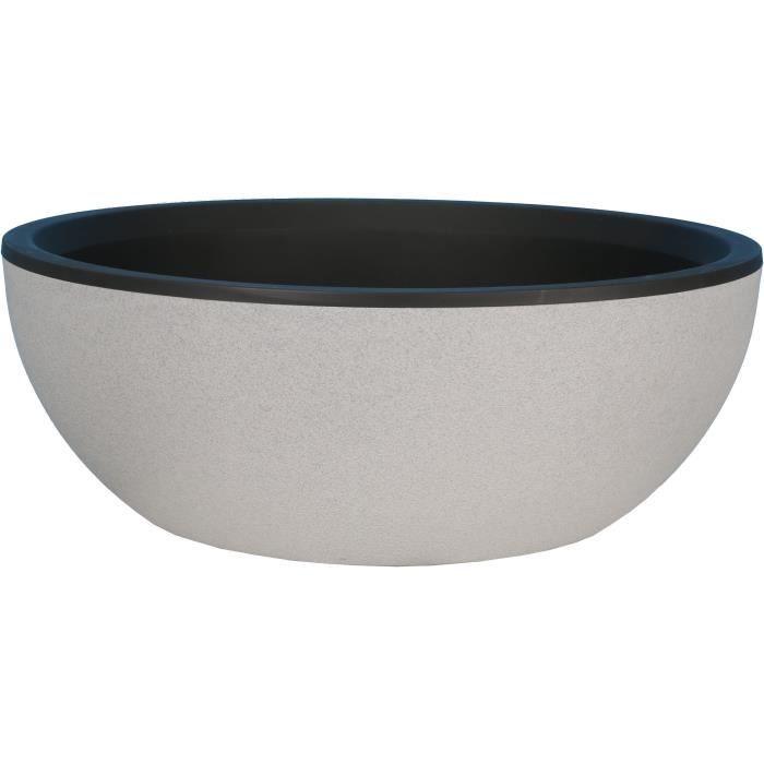 RIVIERA Flowerpot Bowl - D40 H15 cm - 12 L - Stone
