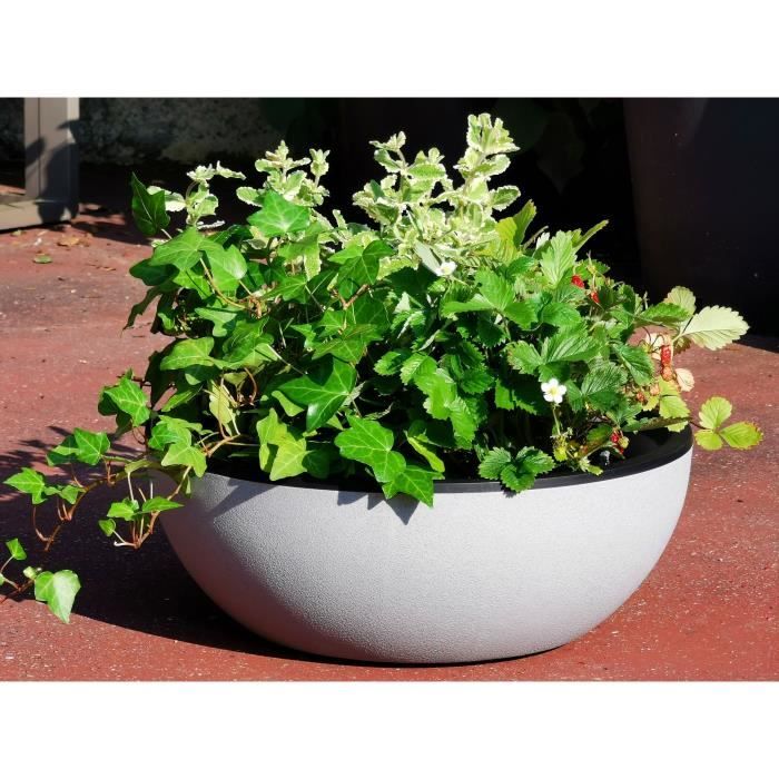 RIVIERA Flowerpot Bowl - D40 H15 cm - 12 L - Stone