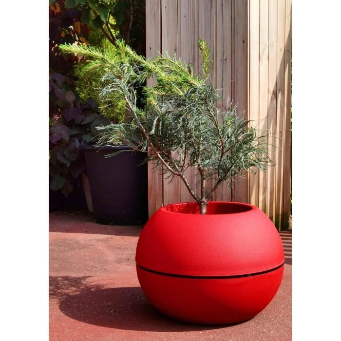 RIVIERA Flower pot - Ball - D40 H28 cm - Red