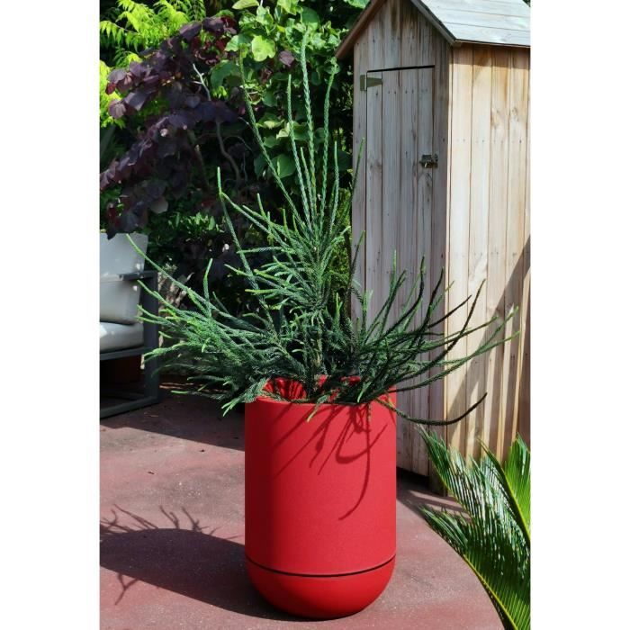 RIVIERA Flowerpot - Tulip Granite - D40 H57 cm - 28 L - Red