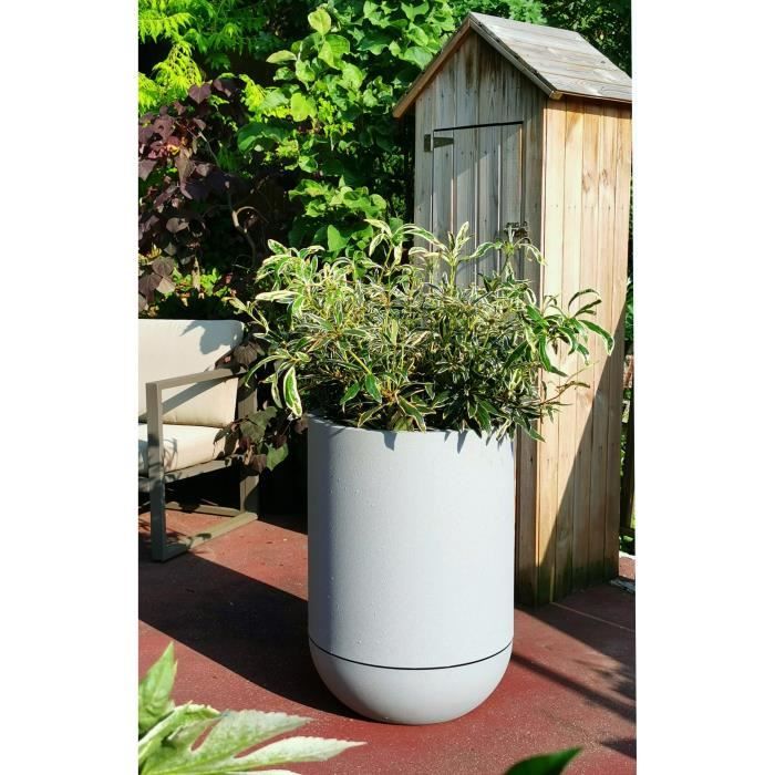 RIVIERA Flower pot - Granite Tulip - D40 H57 cm - 28 L - Stone