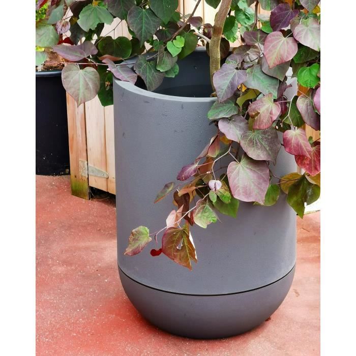 RIVIERA Flowerpot - Plastic - D50 x H71 cm - Gray