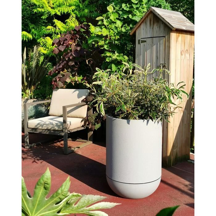 RISS Flower Box RIVIERA GRANIT TULIPE Plastic Diameter 50 cm Stone
