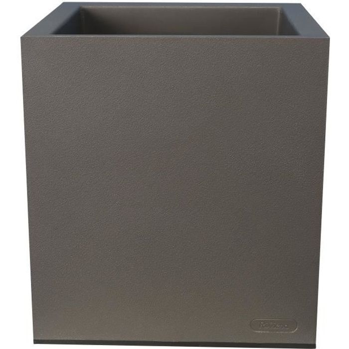RIVIERA Granite Flower Box - 39.5x39.5x44.5 cm - Grey - With Water Reservoir - 38 L