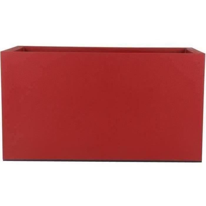 RIVERA Flowerpot - GRANITE - 59x29.5x33.5 cm - Red