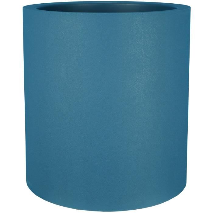 RIVIERA GRANIT Round Flower Pot - Plastic - D49 x H53.5 cm - Blue