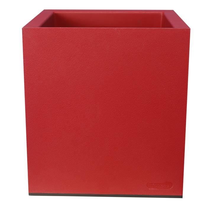 RIVIERA Granite Flower Box - 39.5 x 39.5 x 44.5 cm - 38 L - Red 39.5x39.5x44.5