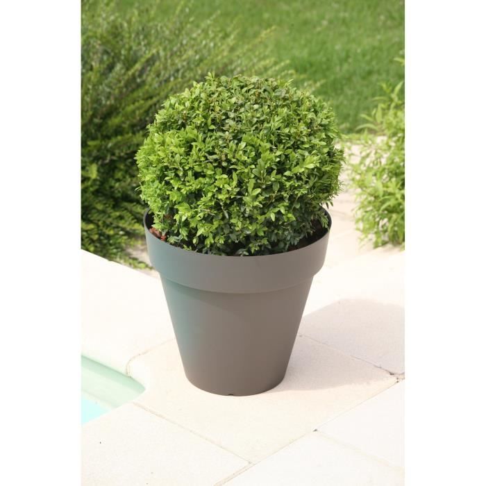 RIVIERA Flower pot - Soleilla Round - Ø 39.2 x 35.8 cm - Glittery Grey