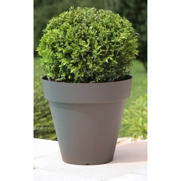 RIVIERA Flower pot - Soleilla Round - Ø 39.2 x 35.8 cm - Glittery Grey