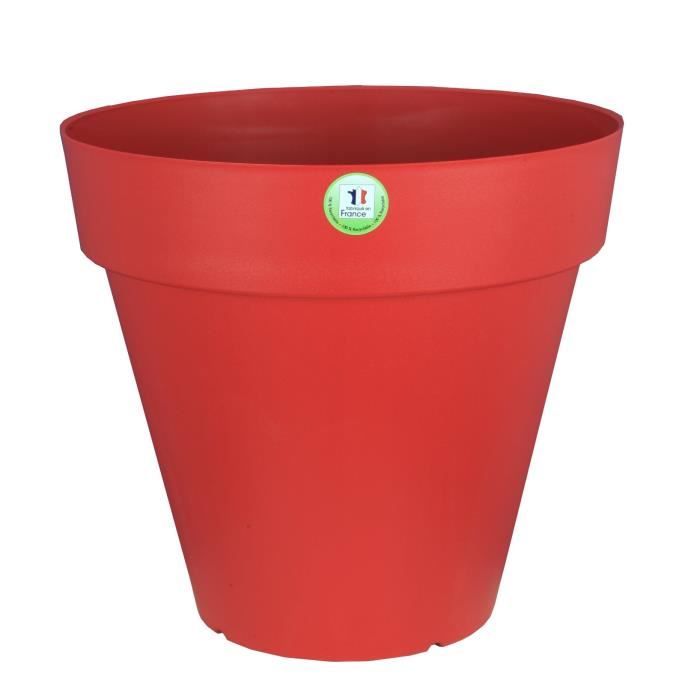 RIVIERA Soleilla Round Flower Pot - Ø 49 x 44.8 cm - 50 L - Red