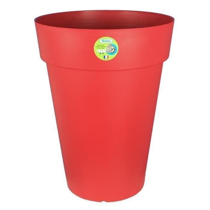 RIVIERA Flowerpot - Soleilla Round - Ø 39 x H 52 cm - Red