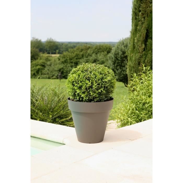 RIVIERA Flowerpot - Soleilla Round - Ø 59 x H 53.6 cm - Glittery Grey