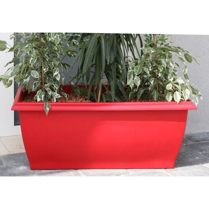 RIVIERA Flowerpot - Evolution - 80 x 40 x H 32 cm - 64 L - Red