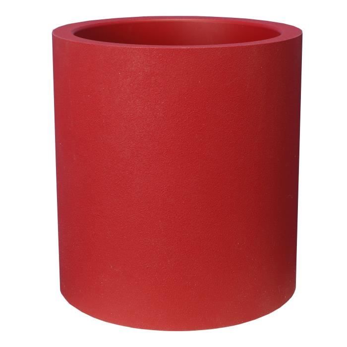 RIVIERA Flowerpot - Round Granite - D49 x H53.5 cm - 57 L - Red