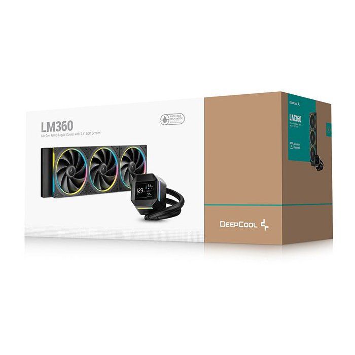 DEEPCOOL - R-LM360-BKDMMC-1 - Watercooling - 360 mm AIO - 2.4-inch IPS Screen - Black 6th