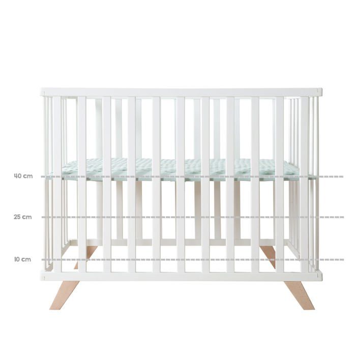 ROBA Baby Playpen - 75 x 100 cm - 'Lil Planet' Playmat - White