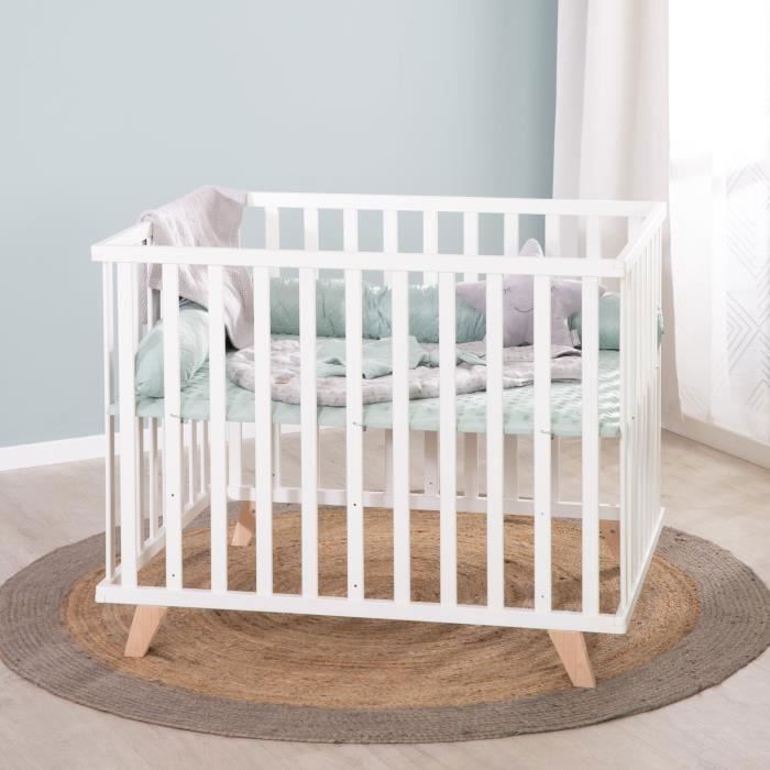 ROBA Baby Playpen - 75 x 100 cm - 'Lil Planet' Playmat - White