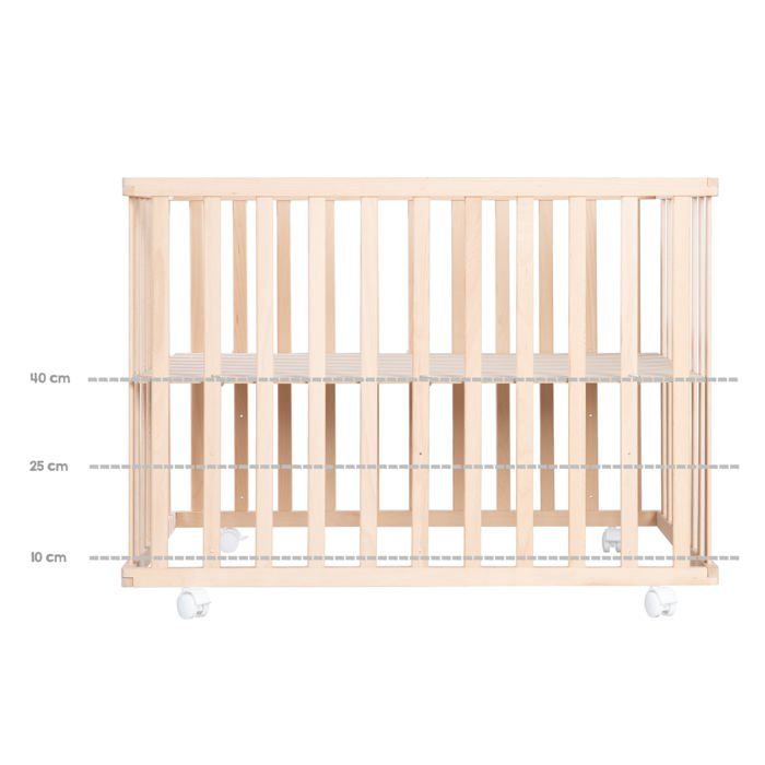 ROBA Baby Playpen - 75 x 100 cm - 'Roba Style' Playmat - Natural Wood