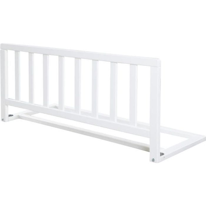 ROBA Wooden Bed Rail 90 cm - Safe Fall Protection for Babies and Children - Easy Assembly - White