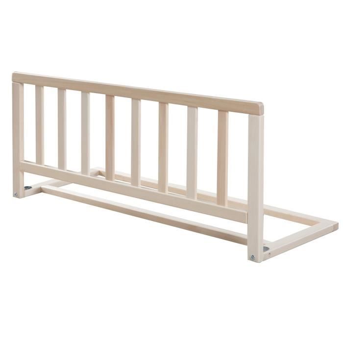 ROBA Bed Rail 90 cm - Safe Fall Protection for Babies 18 Months to 5 Years - Natural Wood