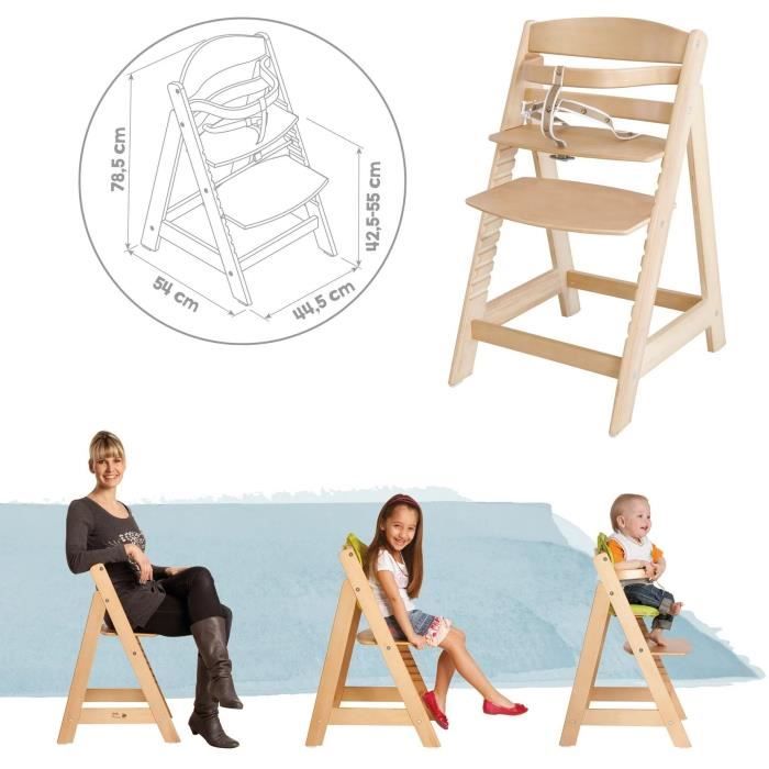 ROBA Sit Up III Convertible High Chair - Height Adjustable - Wood - Natural