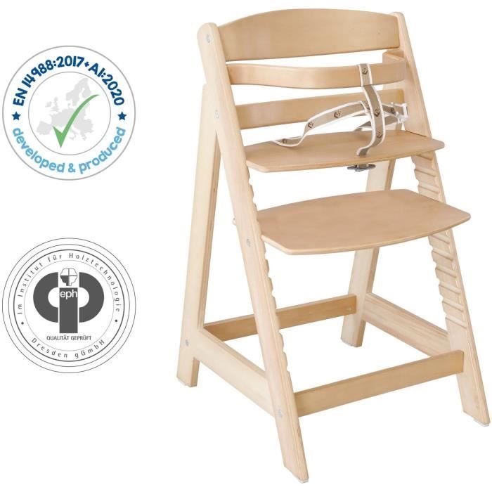 ROBA Sit Up III Convertible High Chair - Height Adjustable - Wood - Natural