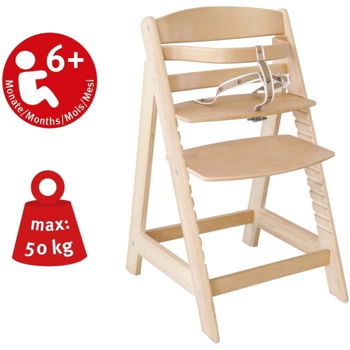 ROBA Sit Up III Convertible High Chair - Height Adjustable - Wood - Natural