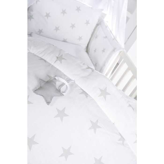 ROBA Changing Mat - LITTLE STARS - 85x75 cm - White with Grey Stars