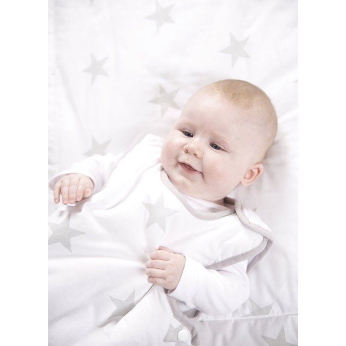 ROBA Changing Mat - LITTLE STARS - 85x75 cm - White with Grey Stars