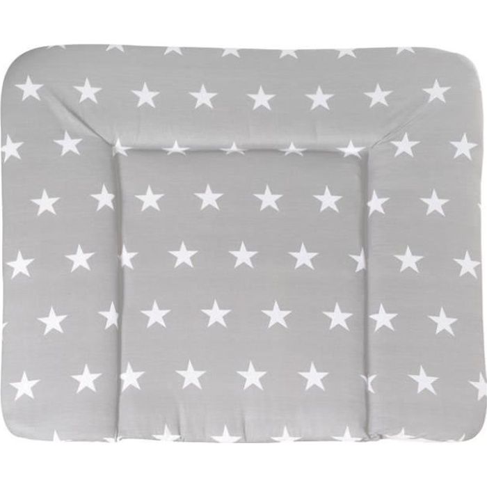 ROBA Changing Mat - LITTLE STARS - 85x75 cm - Grey with White Stars