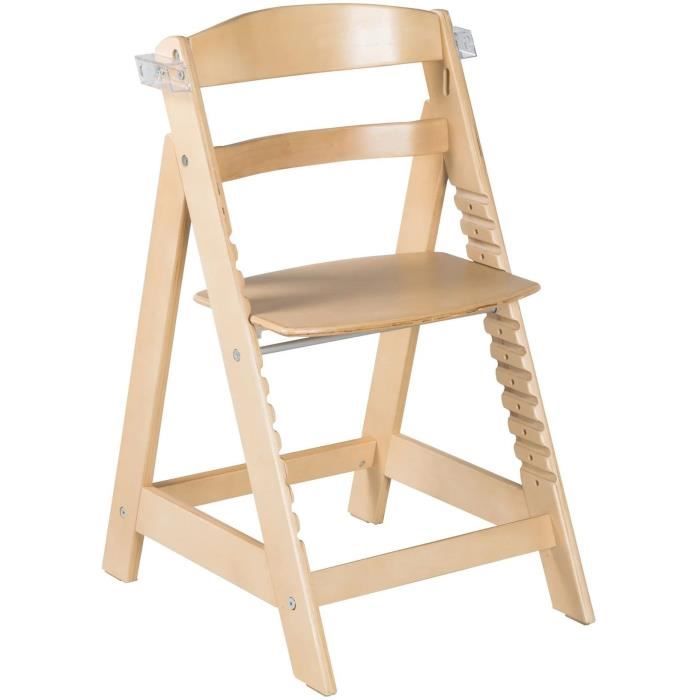 ROBA Convertible High Chair - SIT UP CLICK & FUN - Natural Wood - Removable Tray - Up to 70 kg