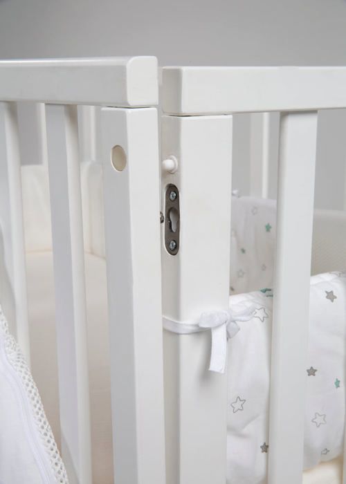 3-in-1 Co-Sleeping Crib - ROBA - SAFE ASLEEP - 'Sternenzauber' Equipment Included - White