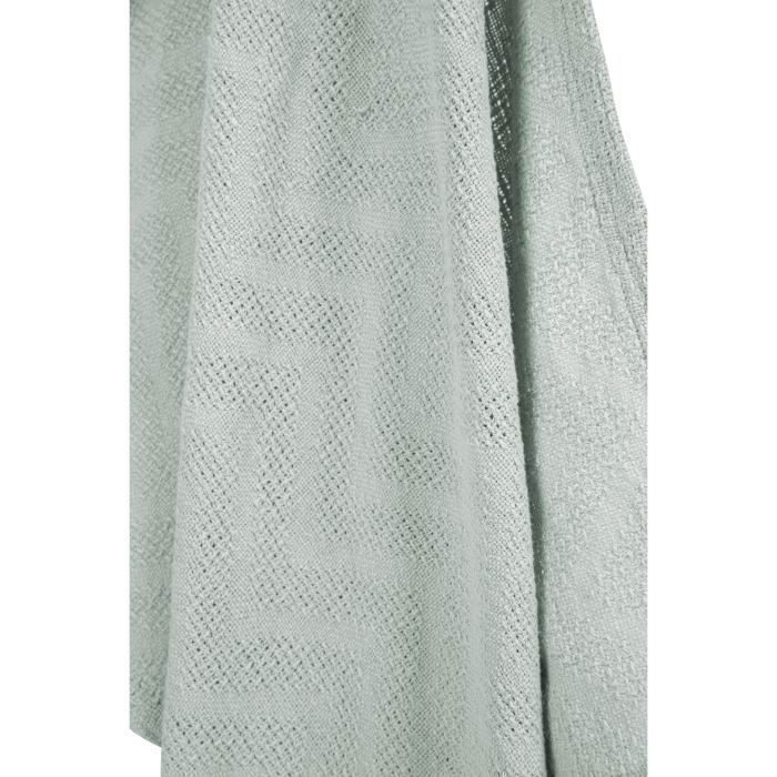 ROBA Baby Blanket - LIL PLANET - 80 x 80 cm - Organic Cotton - Terry Cloth Polka Dots - Frosted Green