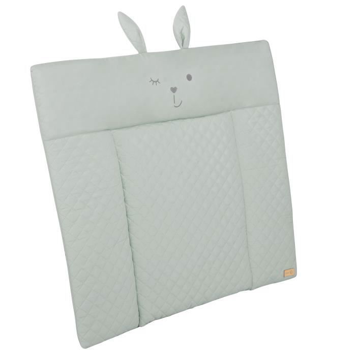 ROBA Changing Mat - Rabbit Face - 85x75 cm - Frosted Green