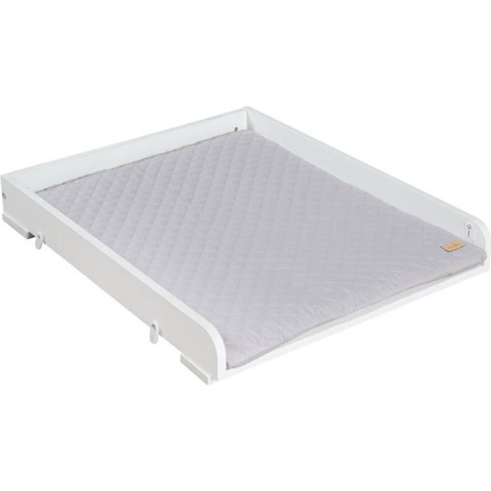 ROBA Changing Table for Washing Machines - Grey 'Roba Style' Mattress Included - White Wood