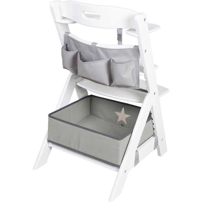 ROBA Convertible High Chair - White - Organizer Set Included - From 6 Months up to 70 kg