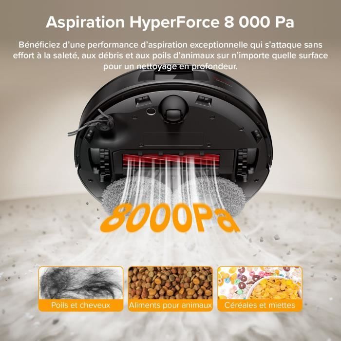 ROBOROCK QR 598 - Robot Vacuum Cleaner and Mop - 8000 Pa - Multifunctional Docking Station